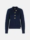 Bally Extrafine Navy Merino Wool Sweater In Blue