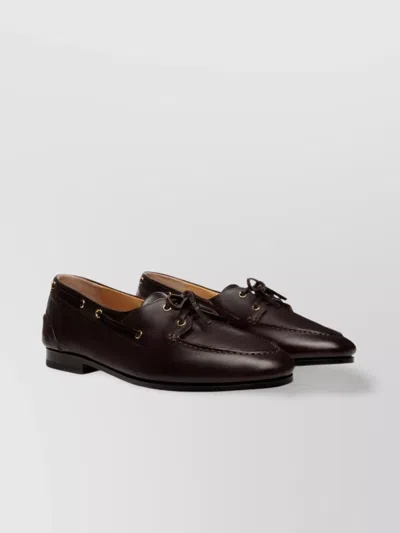 Bally Eyelet Detailing Loafers Grained Texture