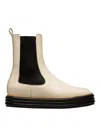 Bally Faelisa 6239410 Women's Bone Calf Plain Combat Boots In White