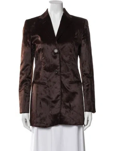 Pre-owned Bally Faux Fur Jacket In Brown