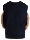 Bally Faux-fur Knitted Top
