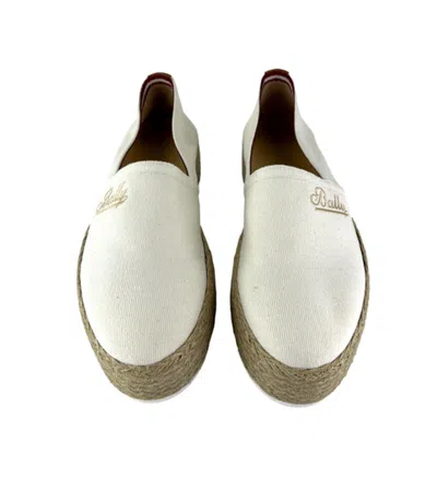 BALLY FELLY 6301226 WOMEN'S BONE COTTON FABRIC LOAFERS