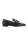 Bally Fish Pattern Can Be Stepped On Flat Shoes. In Black