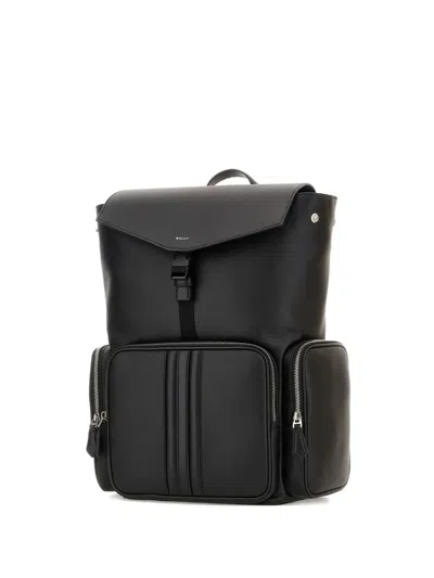 Bally Flap-pocket Backpack In Black