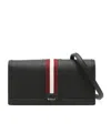 Bally Striped Crossbody Bag In Black