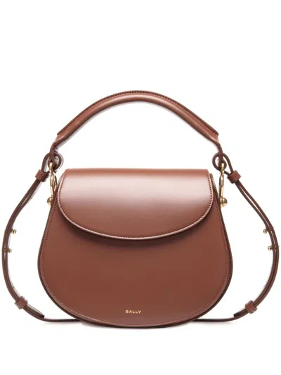 Bally Flap Two-way Shoulder Bag In Brown