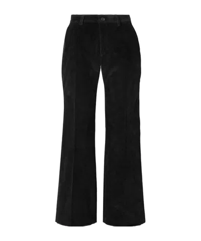 Bally Flared Casual Pants With Belt Loops In Black