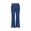 Bally Cropped Paneled High-rise Flared Jeans In Blue