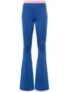 Bally Flared Trousers Trim Contrasting In Blue
