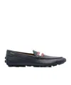 Bally Textured Leather Moccasin In Black