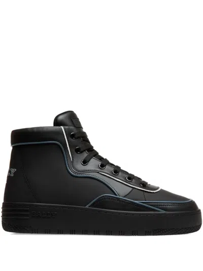 Bally Flat High-top Sneakers In Black