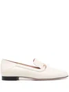 Bally Loafers With Gold-tone Hardware And Stacked Heel In Beige