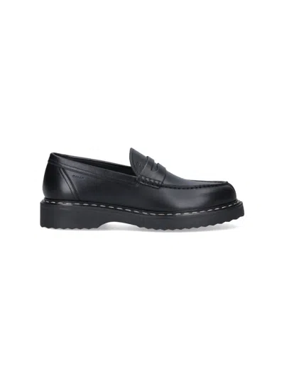 Bally Necko Leather Penny Loafers In Black