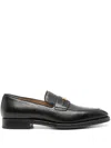 Bally Plume Leather Loafers In Black