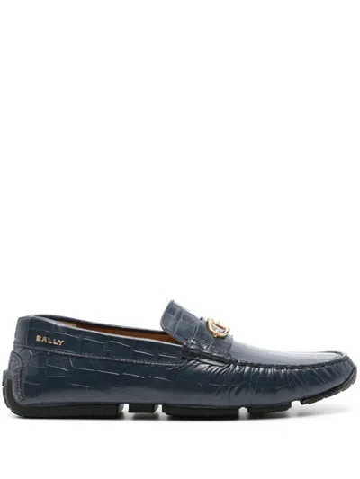 Bally Flat Shoes In Midnight