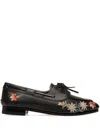 Bally Pathy Embroidered Tasseled Leather Loafers In Black