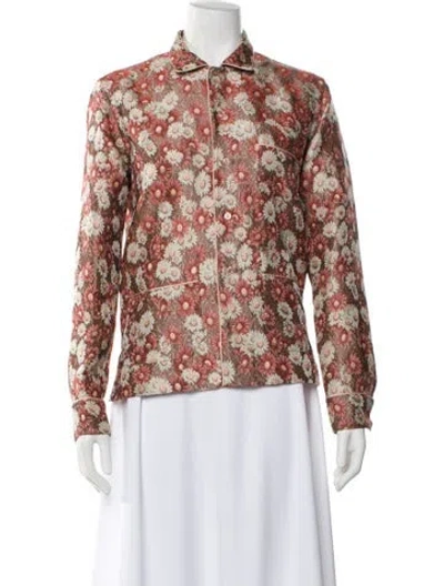 Pre-owned Bally Floral Print Jacket In Multi