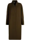 Bally Fluid Gabardine Coat In Green