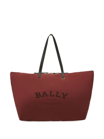Bally Foldable Tote Bag In Red