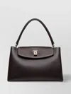 Bally Foldover Top Shoulder Bag With Adjustable Strap