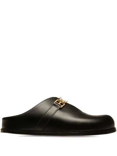 Bally Francine Leather Slippers In Black