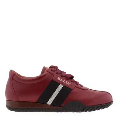 Bally Francisca Leather Low-top Sneakers In Red