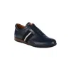 Bally Frenz Men's 6230484 Ink Perforated Leather Sneakers In Black