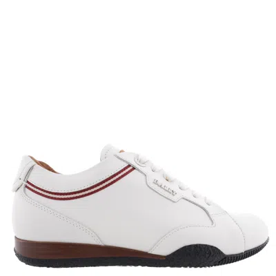 Bally Fridia Leather Low-top Sneakers In White