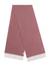 Bally Fringed Wool Scarf In Pink