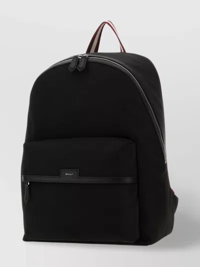 Bally Front Pocket Top Handle Adjustable Straps Backpack In Black