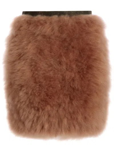 Bally Fur-panelling Pencil Skirt