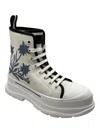 Bally Fyon 6302341 Women's Bone Cotton Chunky Soled Lace-up Sneakers In White