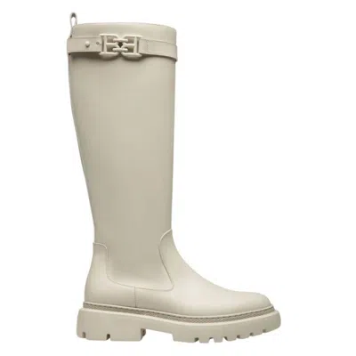 Bally Gaila Leather Long Boots In White