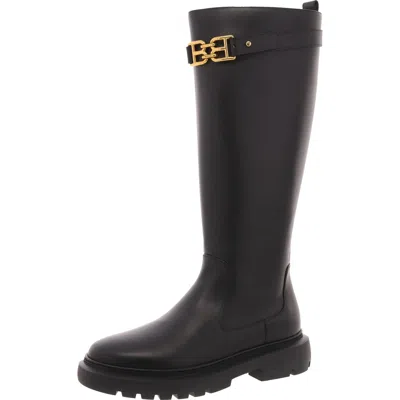 Bally Gaila Womens Lugged Sole Leather Knee-high Boots In Black