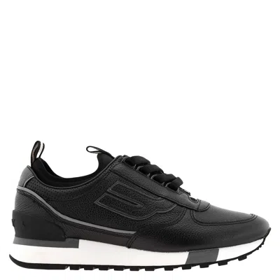 Bally Galaxy Grody Leather Sneakers In Black