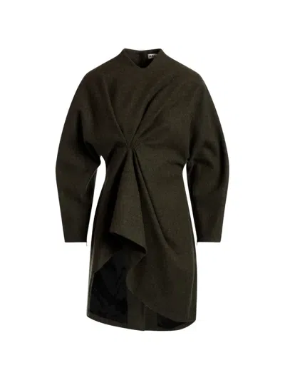 Bally Gathered Asymmetric Dress In Black