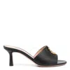Bally Heeled Leather Mules With Open Toe In Black
