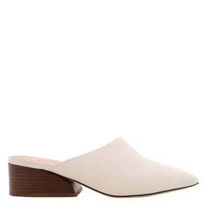 Bally Genny 45 Leather Mules, Brand Size 36 ( Us Size 5.5 ) In White