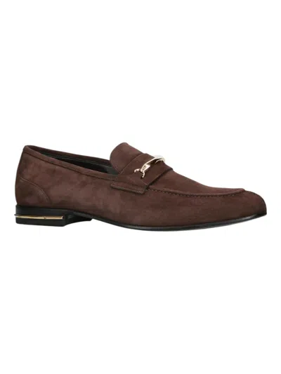 Bally Genos 6304149 Men's Ebano Suede Leather Loafers In Brown