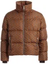 Bally Geometric-print Padded Jacket In Brown