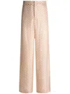 Bally Geometric-print Straight-leg Trousers In Pink