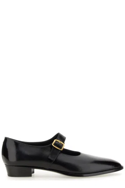Bally Gerwin Buckled Flat Pumps In Black