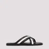 Bally Logo Stripe Slides In Black Bone