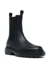 Bally Ginny Flat Calf Grained Boots In Black