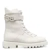 Bally Gioele Leather Ankle Boots In Neutral