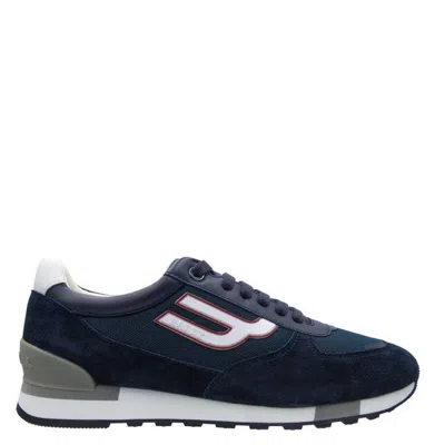 Bally Gizmo Calf Suede Low-top Sneakers In Blue