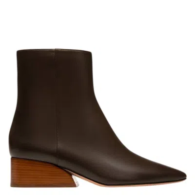 Bally Glenda Leather Boots In Ebano In Brown