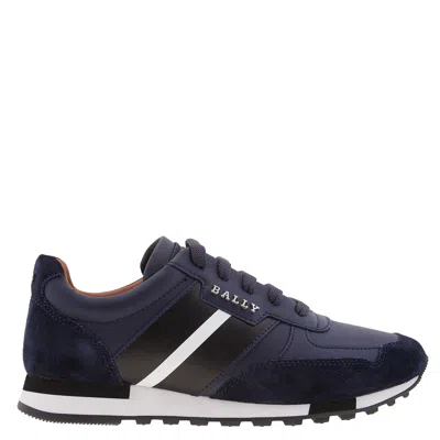Bally Glendy Leather Low-top Sneakers In Blue