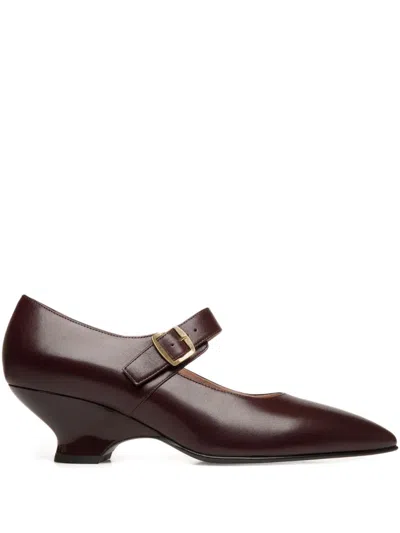 Bally Glendy Pointed-toe Buckle Pumps In Red