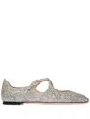 Bally Glitter Ballet Flats In Silver